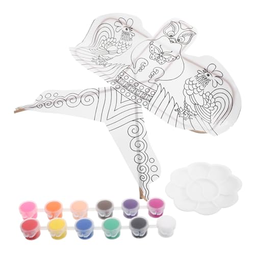 Supvox DIY Drachen Bastelset für Weißer Kites mit Farben Wasserfarbpalette für Kreative Gestaltung im Freien Partys und für Anfänger mit Hühner Muster Supvox DIY Drachen Bastelset für Weißer Kites mit Farben Wasserfarbpalette für Kreative Gestaltung im Freien Partys und für Anfänger mit Hühner Muster von Supvox