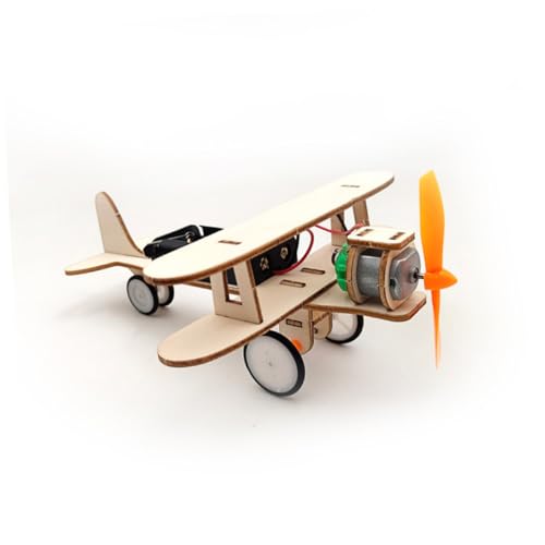 Supvox DIY Holzflugzeug Modellbausatz aus Hochwertigem Holz Sicherer Langlebiger Bausatz für Fördert Kreativität Logisches Denken und Wissenschaftliches Lernen als Geschenk für Familien von Supvox