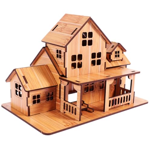 Supvox DIY Holzhaus Modellbausatz aus Umweltfreundlichem Holz Kreatives Puzzle zum Selberbauen Edukatives zur Logischen Denkens Dekoratives Miniaturhaus in Bambusoptik Supvox DIY Holzhaus Modellbausatz aus Umweltfreundlichem Holz Kreatives Puzzle zum Selberbauen Edukatives zur Logischen Denkens Dekoratives Miniaturhaus in Bambusoptik von Supvox