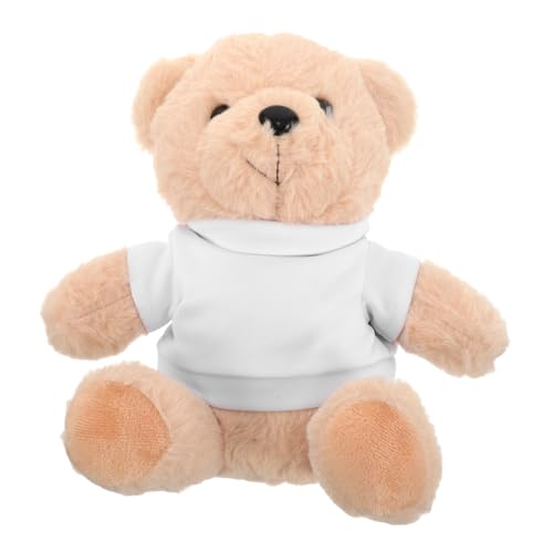 Supvox DIY Plüschbär Weicher Kuscheltier mit Weißem T Shirt zum Selbstgestalten Personalisierbares Stofftier für Erwachsene Geschenkidee für Geburtstage Feiertage und Partys von Supvox