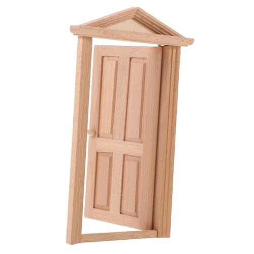 Supvox DIY Unbemalt mit Griff Realistische Mini Holztür Modellzubehör für Puppenhaus Küche Schlafzimmer Dekoration von Supvox