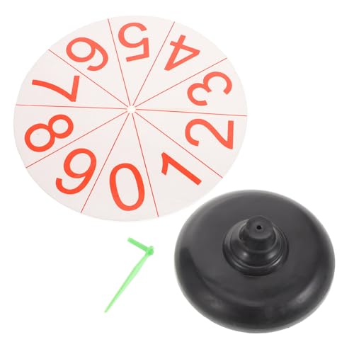 Supvox Digitaler Plattenspieler Pop -Spiel Desktop- Drehbar Plus Zahlenrätsel Die Karnevalsradspinner Spielrad- Tisch-preisrad Spielshow-Rad Datum Weiß Plastik von Supvox