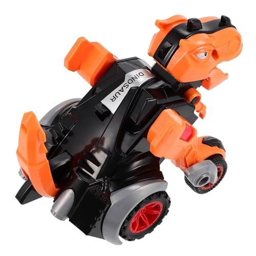 Supvox Dinosaurier Fahrzeugspielzeug Pull Back Auto Robust Kunststoff Inertialmodell Orange Realistisches Dino Auto für Jungen und Mädchen Ab Jahren von Supvox