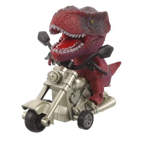 Supvox Dinosaurier Motorbike Modell Inertialfahrzeug Kleines Rotes Dinosaurier Motorrad Dekoration für von Supvox