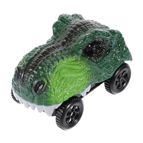 Supvox Dinosaurier Spielzeugauto mit Leuchtenden Lichtern Kleiner Elektrischer Rennwagen aus Robustem Abs Kompatibel mit Rennstrecken Leicht und Handlich für Ab Jahren ohne Batterie von Supvox