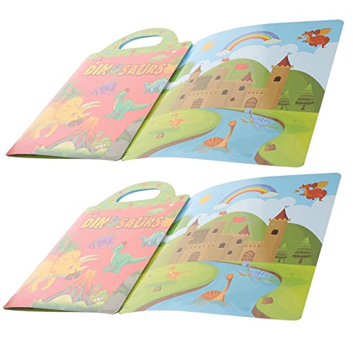 Supvox Dinosaurier Stickerbuch für Kleinkinder Wiederverwendbare Aufkleber für Kreative Spielereien und Lernspaß für Vorschule Alter von Jahren von Supvox