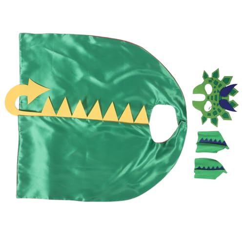Supvox Dinosaurierkostüm Für Junge Mädchen Mit Maske Kapuzenumhang Aus Weichem Material Geeignet Für Halloween Geburtstagsfeiern Und Partys Grün von Supvox