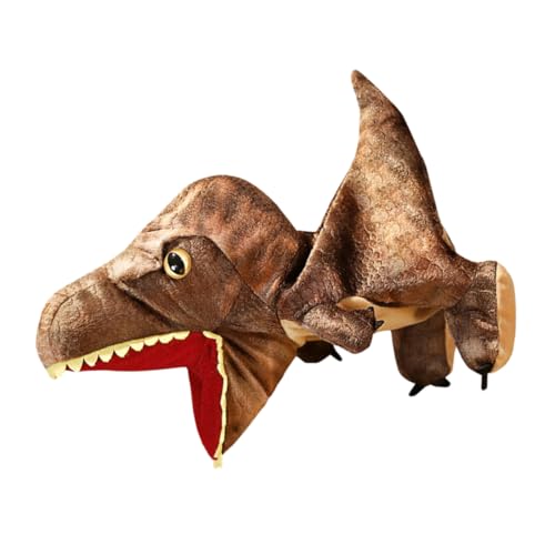 Supvox Dinosaurier-handpuppe Dinosaurier -handpuppe Handpuppen Für Tierische Handpuppe Dinosaurierpuppen Geschichte Sprechende Handpuppe Kleinkind Handpuppen Braun Plüsch von Supvox