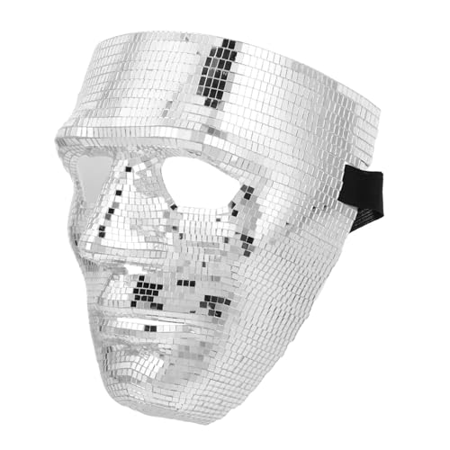 Supvox Disco Masken für Erwachsene Glitzernde Gesichtsbedeckung für Karneval Halloween und Mottopartys Leichte und Bequeme Maske mit Verstellbarem Band und Glänzendem Finish von Supvox