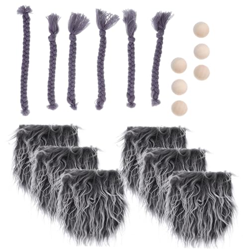 Supvox Diy Zwergenbart Set aus Grauem Kunstfell mit Falschen Bärten Perlen und Zöpfen Hautfreundlich Langlebig Leichtes Bastelmaterial für Weihnachtswichtel und Puppendekoration Supvox Diy Zwergenbart Set aus Grauem Kunstfell mit Falschen Bärten Perlen und Zöpfen Hautfreundlich Langlebig Leichtes Bastelmaterial für Weihnachtswichtel und Puppendekoration von Supvox
