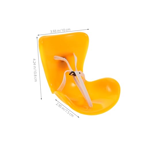Supvox Doll Autositz Puppenzubehör Sicherheits Sitz für Kleine Puppen Gelb Robustes Design für Rollenspiele Kindersicherer Puppen Kindersitz für Mädchen von Supvox