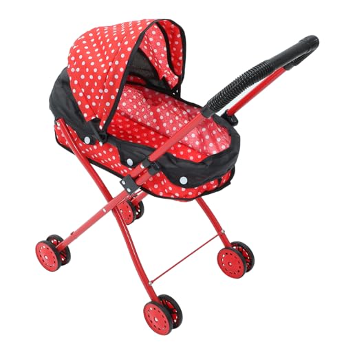 Supvox Doll Stroller für Realistischer Puppenwagen mit Schwarzem Punktedesign Leicht und Tragbar für Rollenspiele Stärkung der Eltern Bindung Supvox Doll Stroller für Realistischer Puppenwagen mit Schwarzem Punktedesign Leicht und Tragbar für Rollenspiele Stärkung der Eltern Bindung von Supvox