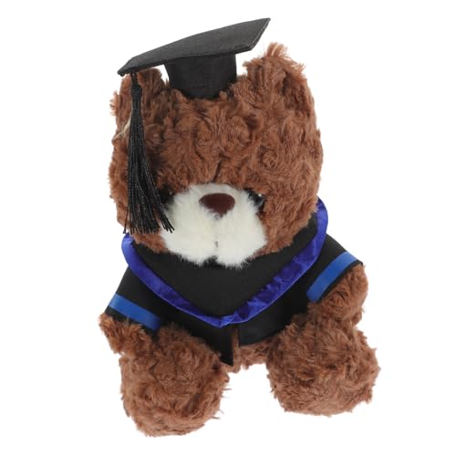 Supvox Dr Bär Puppe Ausgestopfter Abschlussbär Partyzubehör Stofftierpuppe Plüsch Abschlussbär Abschlussbärpuppen Kleine Bärenpuppe Dekorativer Abschlussplüschbär Pp Baumwolle von Supvox