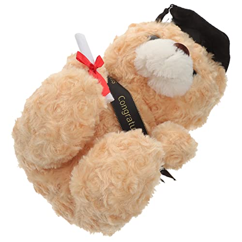Supvox Dr. Bärenpuppe für kinderspielzeug car Decoration plushible snugible Stuffed Soft Toys Abschlussbär mit Mütze Abschluss trägt Abschlussgeschenke Plüsch von Supvox