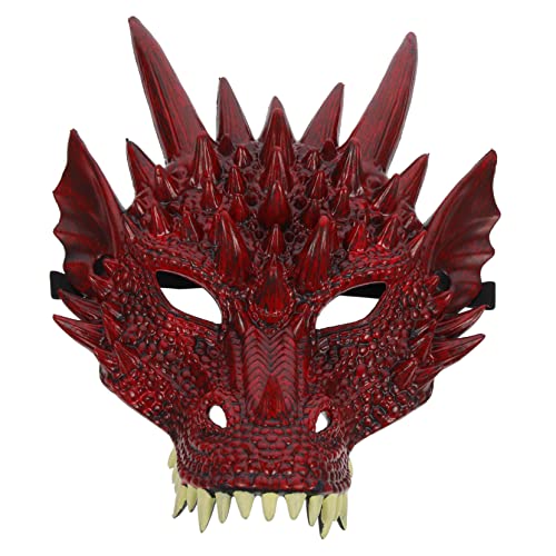 Supvox Drachenmaske Cosplay Maske Für Festival Und Halloween Leichte Wiederverwendbare PU Maske Mit Einzigartigem Drachen Design Für Partys Und Kreative von Supvox