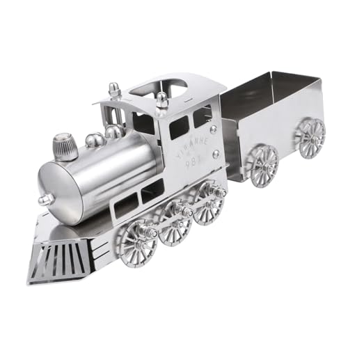 Supvox Edelstahl Dampflokomotive Modell Zugdekoration für Schreibtisch Wohnzimmer Büro Langlebige Eisenbahn Figur für Eisenbahnliebhaber Kreative Dampfzug Skulptur als Supvox Edelstahl Dampflokomotive Modell Zugdekoration für Schreibtisch Wohnzimmer Büro Langlebige Eisenbahn Figur für Eisenbahnliebhaber Kreative Dampfzug Skulptur als von Supvox