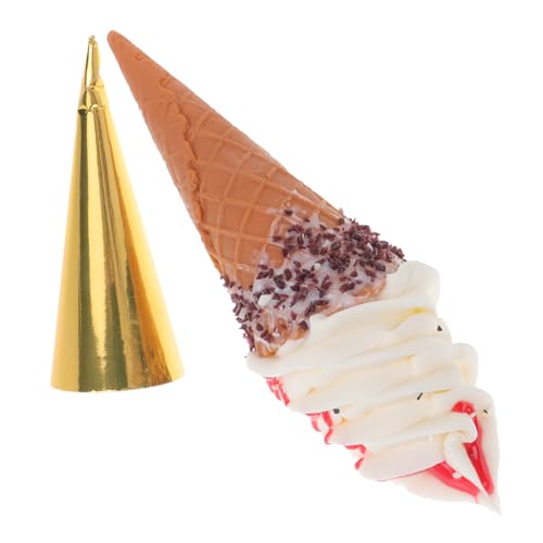 Supvox Eiskegelmodell bunt klein Zapfen Scoop deko künstliche Eiscreme-Requisite multifunktionales gefälschtes gefälschte Eiswaffel Displayzubehör für Dessertläden PVC Supvox Eiskegelmodell bunt klein Zapfen Scoop deko künstliche Eiscreme-Requisite multifunktionales gefälschtes gefälschte Eiswaffel Displayzubehör für Dessertläden PVC von Supvox