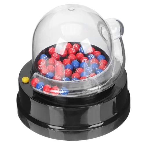 Supvox Elektrische Lotterieballmaschine mit Transparentem Design Tragbar für Partys und Freizeit Fairer Zufallszahlengenerator Kreatives Jackpot-Spiel für Familie und Freunde von Supvox