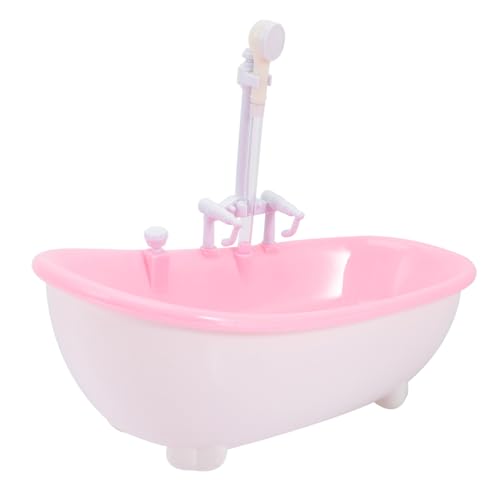 Supvox Elektrische Mini badewanne mit Sprühfunktion Realistisches Badespielzeug für Robustes Miniatur badewannenmodell für Jungen und Mädchen Kreative DIY mikrolandschaft von Supvox