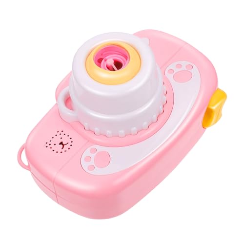 Supvox Elektrische Seifenblasenmaschine Bubble Maker Kamera Form mit Bärenmotiv Leicht Tragbar mit Tragegurt für Drinnen und Draußen Geeignet Ab Jahren von Supvox