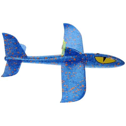 Supvox Elektrisches Handwurf Flugzeug Leichter DIY Gleiter aus Schaum Sicher für Einfach Zusammenbaubar für Outdoor spaß im Park Garten Strand Fördert Motorik und Familienzeit Blau von Supvox