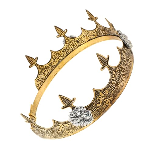 Supvox Europäische Vintage Königskrone aus Leichtem Legierungsmetall Königliches Herren accessoire für Bühnenauftritte Motto partys und Festliche Anlässe Komfortabel und Auffällig für Supvox Europäische Vintage Königskrone aus Leichtem Legierungsmetall Königliches Herren accessoire für Bühnenauftritte Motto partys und Festliche Anlässe Komfortabel und Auffällig für von Supvox