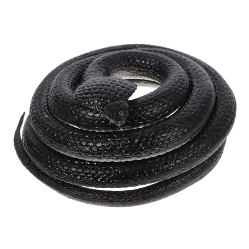 Supvox Fake Snake Realistische Gummischlange für Streich und Dekorationszwecke Lange Schwarze Schlange aus TPR für Garten Partys und Kreative Spiele von Supvox