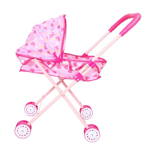 Supvox Faltbarer Puppenwagen aus Eisenrahmen Realistische Kinderwagen für Rollenspiele für Eltern Junge Mädchen Interaktionen zu Fördern von Supvox
