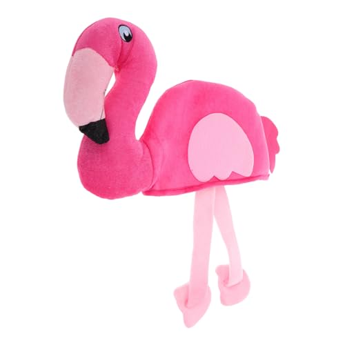 Supvox Flamingo Party Hut Plüsch Kostüm Animal Hat Atmungsaktiv Lustiger Hut für Frauen Valentinstag Party Accessoire von Supvox