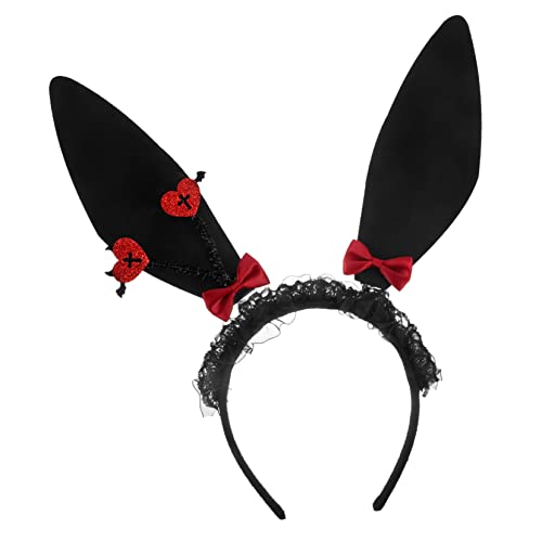 Supvox Fluffy Bunny Ohren Haarreif Halloween Kostüm Accessoire Leichter Stabiler Stirnband für Bühnenauftritte Tierohren Haarband aus Premium Filz und Geeignet für Party und Karneval von Supvox