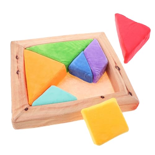 Supvox Formpuzzlewürfel Mit Babys Bunte Block Tangrams Formenpuzzle Puzzle Partygeschenke Puzzlespiele Manipulative Logikspiele Plüsch von Supvox