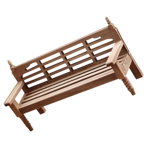 Supvox Gartenbank Mini Langhocker Dekoration Mini Hausbedarf Kleine Hausdekoration Puppenhauszubehör Mini Requisite Puppenhaus Ornamente Miniatur Outdoor Werkzeuge von Supvox