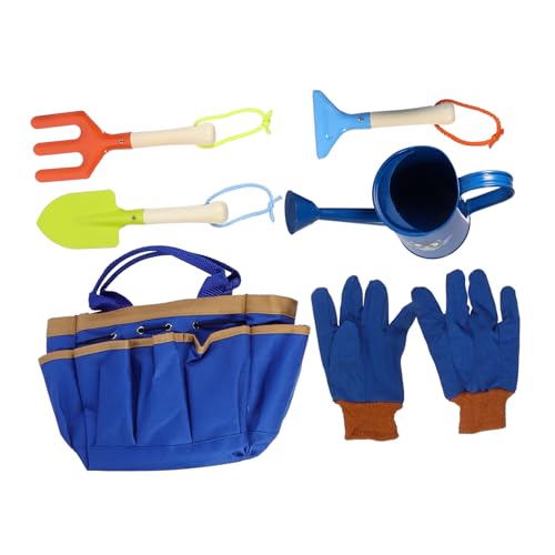 Supvox Gartengeräte Robustes Gartenwerkzeug für Glatte Oberfläche Sicher zum Pflanzen und Sandspielen Blaues Mehrzweck Gartenset für Outdoor Aktivitäten von Supvox