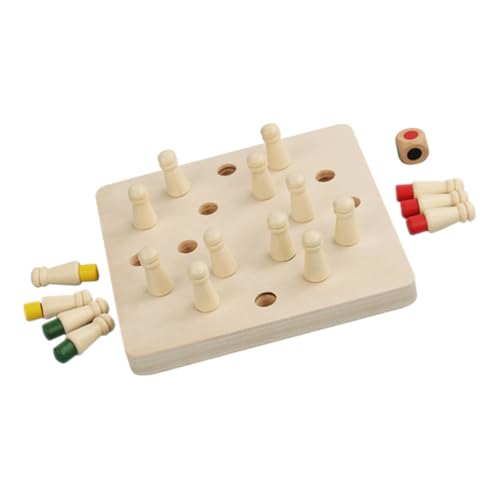 Supvox Gedächtnis Schachspiel Holz für Edukatives Lernspielzeug Konzentration und Gedächtnis Kleines Buntes Memory Spiel für Jungen und Mädchen Montessori Gedächtnistraining von Supvox