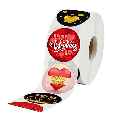 Supvox Geschenkanhänger Auf Rolle Scrapbooking Geschenketiketten Für Drucker Geschenkstrauß Aufkleber Etiketten Siegelaufkleber Valentinstag Etiketten Dekorative Siegeletiketten von Supvox