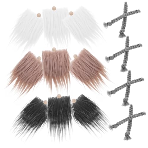 Supvox Gnomenbart Basteln DIY Für Handgemachte Gnomendeko Vorgeschnittener Puppenbart Als Gnomenzubehör Für Puppen Und Kreativprojekte von Supvox