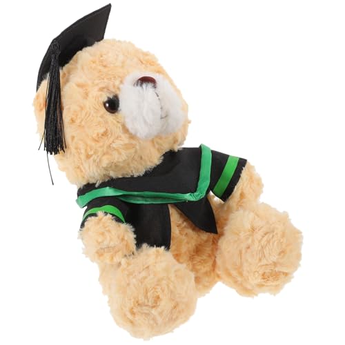 Supvox Graduation Plush Bear Weicher Doktorhut Kuscheltier Niedlicher Abschlussbär aus Dekoratives Stofftier für Abschlussfeier Jungen Mädchen von Supvox