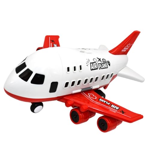 Supvox Großes Flugzeugspielzeug Set mit Zugfunktion Buntes Kunststoff und Metallmodell Langlebig kein Batteriebetrieb als für Jungen und Mädchen Ab Jahren von Supvox