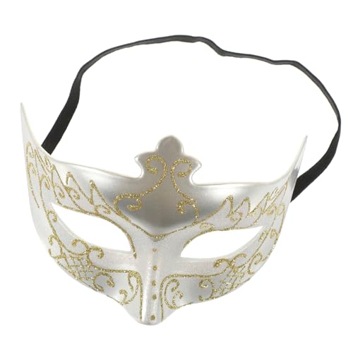 Supvox Half Face Maske für Halloween und Maskenball Leichte Plastikmaske Handgefertigte Herrenmaske Wiederverwendbar für Kostüm Events und Partys von Supvox