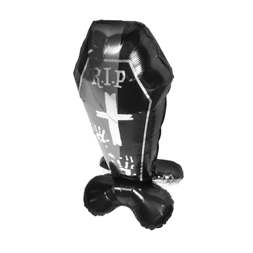 Supvox Halloween Coffin Balloon Spooky Aluminiumfolie Deko für Gruselige Partys Stehender Ballon für Halloween Veranstaltungen Supvox Halloween Coffin Balloon Spooky Aluminiumfolie Deko für Gruselige Partys Stehender Ballon für Halloween Veranstaltungen von Supvox