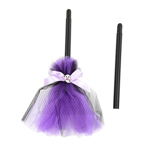 Supvox Halloween Cosplay Hexenbesen Leichtes Plastik Party Requisite Realistischer Hexenbesen für Bühnenauftritte Kostümparty Halloween Dekoration von Supvox
