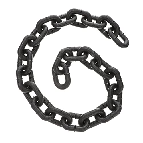 Supvox Halloween Deko Kette Kunststoff Fake Chain Halloween Party Dekoration Spukhaus Requisit Schwarz Realistische für Gruselige Cosplay und Festliche Atmosphäre von Supvox