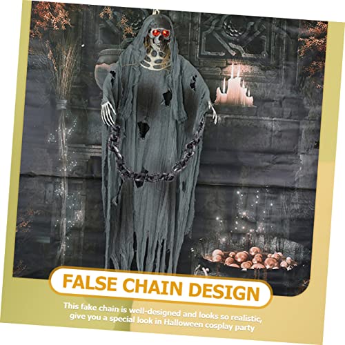 Supvox Halloween Dekokette Kunststoffkette Realistische Fake Chain Links für Halloween Kostüm Cosplay Party Deko Outdoor Zubehör von Supvox