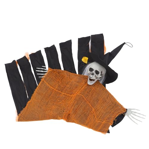 Supvox Halloween-Geist Zum Hängen: Oranger Geist Für Halloween-Dekorationen Im Freien, Vorgarten, Veranda, Terrasse, Gruselige Dekoration Supvox Halloween-Geist Zum Hängen: Oranger Geist Für Halloween-Dekorationen Im Freien, Vorgarten, Veranda, Terrasse, Gruselige Dekoration von Supvox