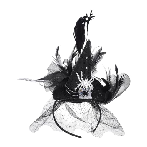 Supvox Halloween-Hexen-Stirnband: Hexenhut-Haarband – Gruselige Spinnen-Haarreif – Halloween-Kostüm-Accessoires für Erwachsene und Kinder, Cosplay, Verkleidung, Party-Dekoration Supvox Halloween-Hexen-Stirnband: Hexenhut-Haarband – Gruselige Spinnen-Haarreif – Halloween-Kostüm-Accessoires für Erwachsene und Kinder, Cosplay, Verkleidung, Party-Dekoration von Supvox