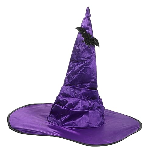 Supvox Halloween Hexenhut Cosplay mit Breiter Krempe Komfortabler Stoffhut für Damen Vielseitiges Kostümzubehör für Halloween Motto und Cosplay Partys Bequem und Langlebig von Supvox