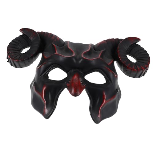 Supvox Halloween Ox Horn Maske Dunkelrot Masquerade Maske mit Elastischem Band für Karneval Halloween Party Cosplay Zubehör Supvox Halloween Ox Horn Maske Dunkelrot Masquerade Maske mit Elastischem Band für Karneval Halloween Party Cosplay Zubehör von Supvox