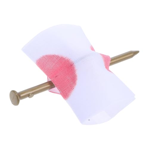 Supvox Halloween Streichspielzeug Realistischer Nagel im Finger Blutige Requisiten für Streiche und Gruseldeko Hautfreundliches Sicheres Material für Halloween Partys von Supvox