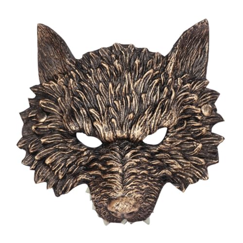 Supvox Halloween Wolfsmaske Realistische Cosplay Maske für Erwachsene Gruselige Tiermaske für Halloween Karneval Mottoparty und Maskerade von Supvox