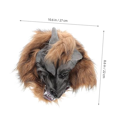 Supvox Halloween Wolfsmaske und Klauenhandschuhe aus Hochwertigem Vinyl Sichere Bequeme Tiermaskerade für Erwachsene Geeignet für Kostümparty Karneval Cosplay und Halloween Dress Up von Supvox